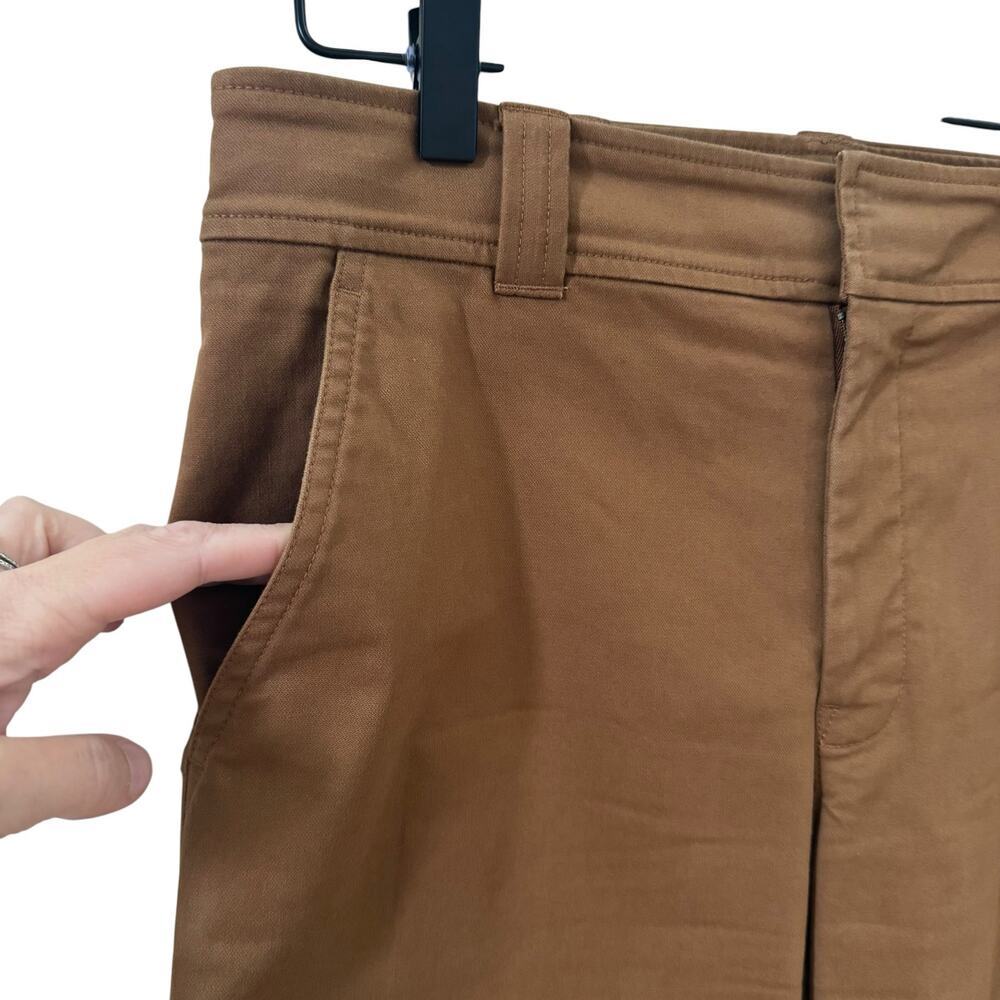 A.L.C. Lawrence Mid-Rise Wide Leg Straight Pants in "Cognac" Brown Size 4 - Picture 4 of 9
